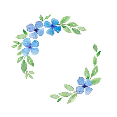 Suluboya ile boyanmış çiçek süsü