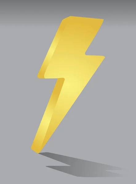 Stock Vector Electric Thunderbolt Lighting Flash Icon Set Golden Lightning — Archivo Imágenes Vectoriales