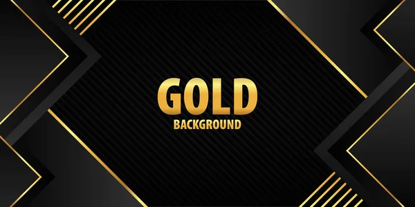 Stock Vector Luxury Background Golden Abstract Shapes Gold Stripe Gold — Archivo Imágenes Vectoriales