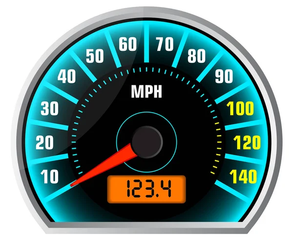 Stock Vector Set Speedometers Dashboard Analog Device Speed Car Interior — 스톡 벡터