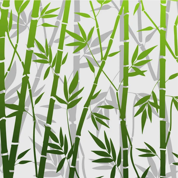 Bamboo Oriental Seamless Pattern Chinese Japanese Bamboo Grass Oriental Wallpaper — Stock Vector