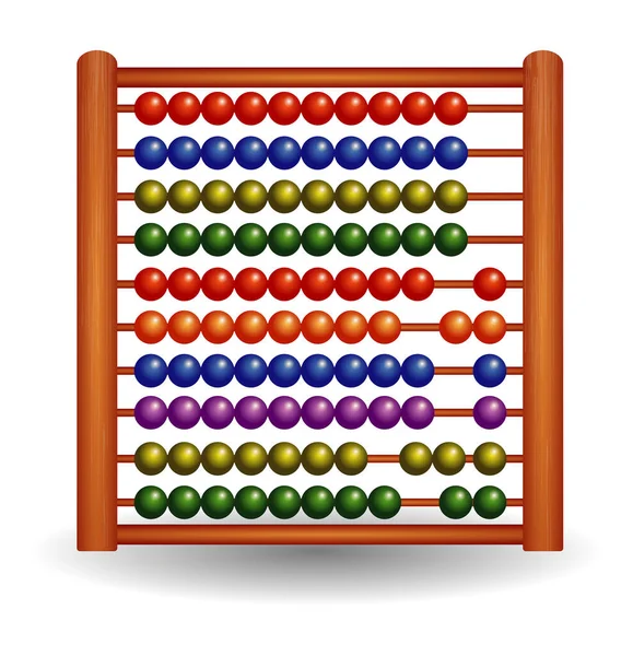 Abacus Set Classic Wooden Old Abacus Arithmetic Tool Equipment Cartoon — Vector de stock