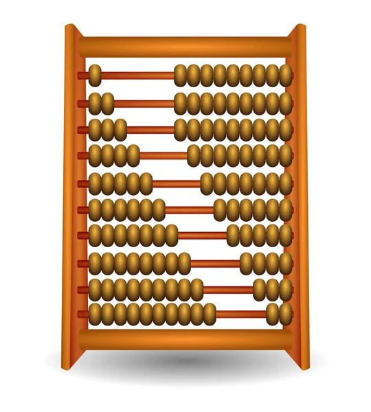 Abacus Set Classic Wooden Old Abacus Arithmetic Tool Equipment Cartoon — Stock Vector