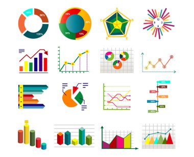 statistic diagram chart colorful. diagram chart graph elements vector business infographic diagram data template. colourful diagram and chart icons.