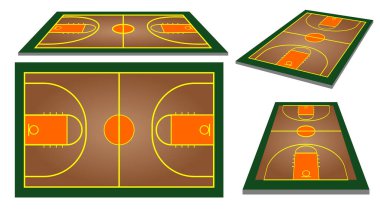  gerçekçi ahşap basketbol sahası 