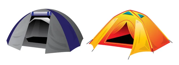 Modernes Zelt Für Reisen Und Sommerurlaub — Stockvektor