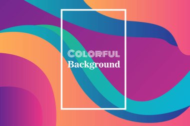 Renk eğimli arkaplan tasarımı. Sıvı şekilli soyut geometrik arkaplan. Posterler için havalı bir arka plan tasarımı. Renkli bir geçmiş. Eps 10 Vektörü