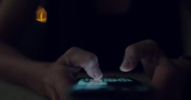 Woman use smartphone, type, scroll or swipe screen