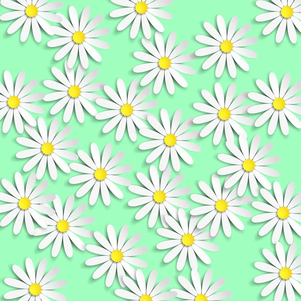 Vector Background Daisies Ideal Wallpaper Base Writing Beautiful Messages —  Vetores de Stock