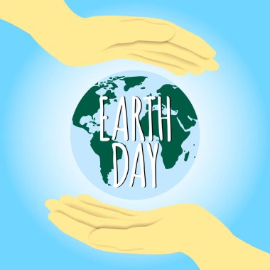 Dünya gezegenini koruyan ve dünyamızı koruyan eller.