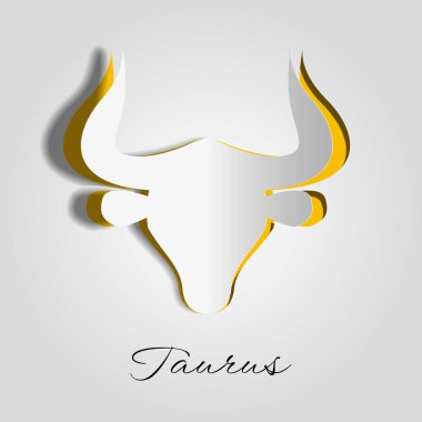 Taurus, kesilmiş kağıt ya da oyulmuş kağıt üzerindeki zodyak sembolü