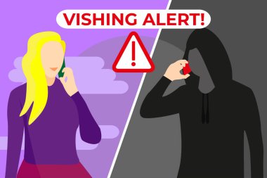 Vating Alarmı. Dolandırıcılık yapmaya çalışan bir yabancıdan sahte bir telefon alan bir kadın.