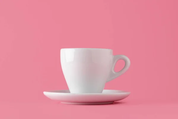 Mockup Einer Kaffeetasse Isoliert Auf Rosa Hintergrund Für Logo Oder — Stockfoto