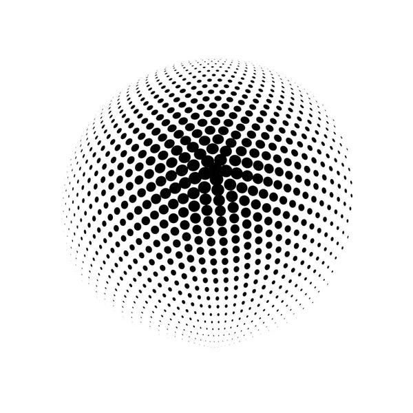 Біла Векторна Напівтонова Сфера Напівтонні Елементи Дизайну Векторні Ілюстрації — стоковий вектор