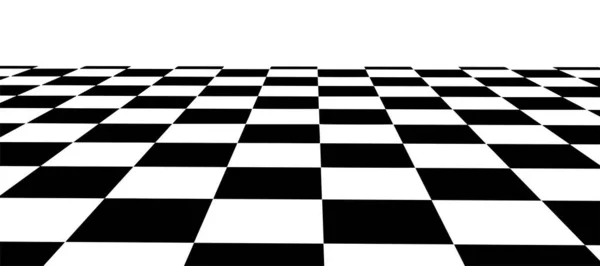 Boden Perspektivisch Mit Schachbrettstruktur Leeres Schachbrett Vektorillustration — Stockvektor