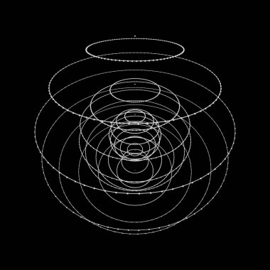 Küre, noktalardan ve çizgilerden oluşur. Ağ bağlantısı yapısı. Büyük veri görselleştirmesi. Vektör illüstrasyonu.