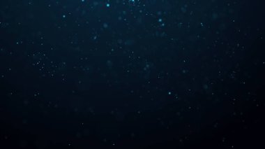 Toz parçacığı parlıyor. Karanlık bir arkaplanda enerji akışı. Parçacıkların soyut arkaplanı. 3B görüntüleme.