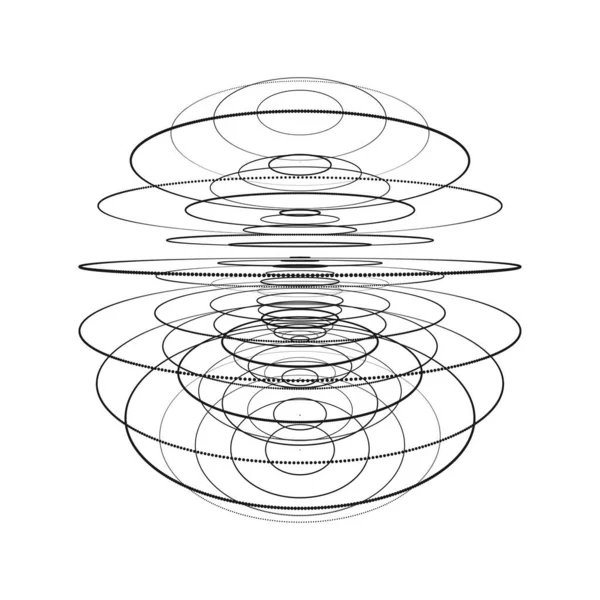 Сфера Складається Точок Ліній Структура Мережевого Єднання Велика Візуалізація Даних — стоковий вектор
