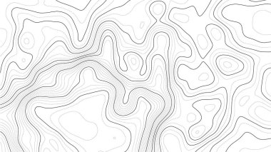 Topografik harita arkaplanı. Yükseklik atamalı coğrafi hat haritası. Contour arka plan coğrafi şebekesi. Vektör illüstrasyonu.