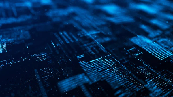 Bilgisayar teknolojisi geçmişi. Dijital veri akışı. Ağ bağlantısı yapısı. Büyük veri görselleştirmesi. 3d oluşturma.