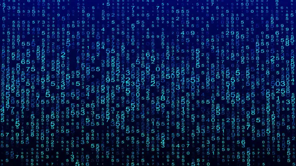 Ψηφιακή Μπλε Μήτρα Φόντου Κωδικοποίηση Hacking Έννοια Αφηρημένη Έννοια Δεδομένων — Φωτογραφία Αρχείου