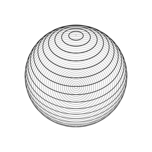 Sphère Composée Points Lignes Structure Connexion Réseau Visualisation Big Data — Image vectorielle