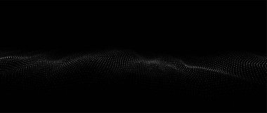 Parçacık dalgası. Dijital dalga arka plan kavramı. Soyut teknoloji arkaplanı.