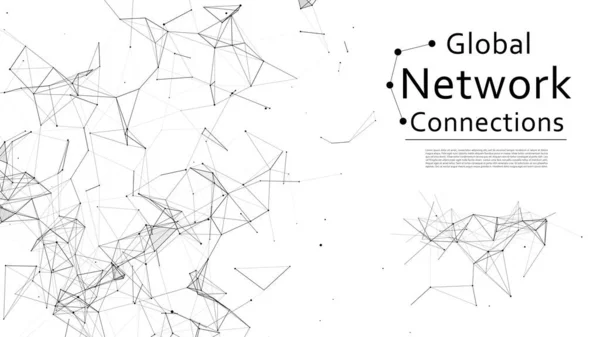 Network Connection Structure Concept Tech Future Communication Web Concept — Stockvektor