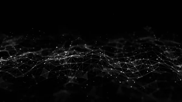 Üç boyutlu dijital dinamik dalga. Dijital yapıyı aktar. Siber güvenlik veri bağlantısını sağlama alın. Siber teknoloji geçmişi. 3B görüntüleme.