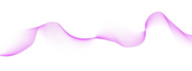 Beyaz arka planda soyut renkli pürüzsüz dalgalar. Dinamik ses dalgası. Tasarım elemanı. Vektör illüstrasyonu.