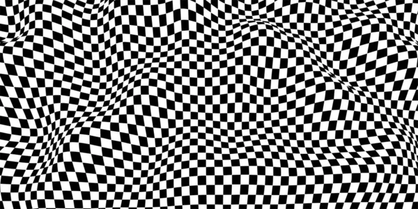 波威棋盘 棋盘的概念 波动畸变效应 矢量说明 — 图库矢量图片