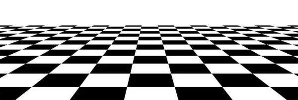 Boden Perspektivisch Mit Schachbrettstruktur Leeres Schachbrett Vektorillustration — Stockvektor