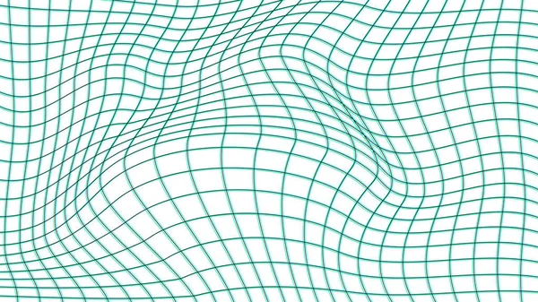 Абстрактная Трехмерная Сетка Эффектом Скольжения Белом Фоне Геометрическая Динамическая Волна — стоковый вектор