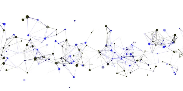 Nätanslutningskonstruktion Begreppet Tech Och Framtid Kommunikation Och Webbkoncept Visualisering Stora — Stock vektor