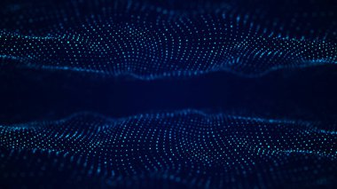 3D dinamik çift dijital dalga. Akıllı teknoloji dalgası. Dijital yapıyı aktar. Siber teknoloji geçmişi. 3B görüntüleme.