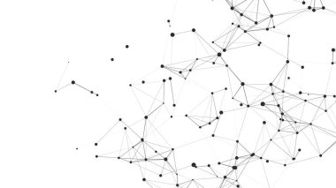 Ağ bağlantısı yapısı. Teknoloji ve gelecek kavramı. İletişim ve web konsepti. Büyük veri görselleştirmesi. 3B görüntüleme.