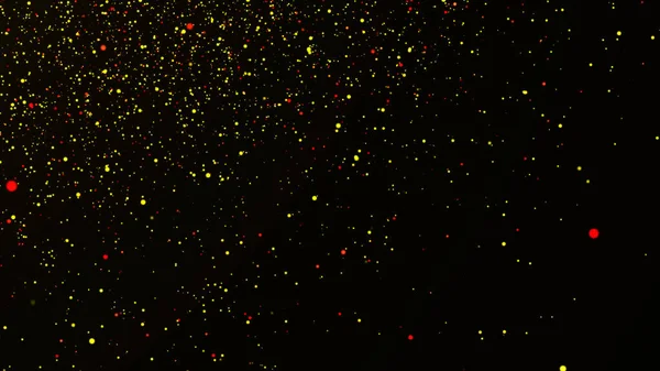 魔法の塵粒子の落下の背景 要約クリスマスの概念 黄金の粒子のエネルギーの流れ 3Dレンダリング — ストック写真