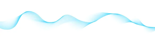 Onda Lisa Azul Abstracta Sobre Fondo Blanco Onda Sonido Dinámica — Vector de stock