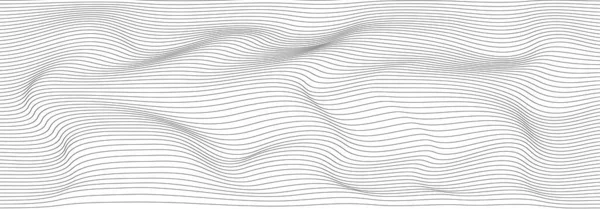 Абстрактная Трехмерная Сетка Белом Фоне Геометрическая Динамическая Волна Технология Wireframe — стоковый вектор