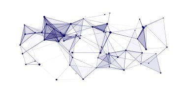 Ağ bağlantısı yapısı. Teknoloji ve gelecek kavramı. İletişim ve web konsepti. Büyük veri görselleştirmesi. Vektör illüstrasyonu.