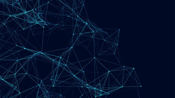 Ağ bağlantısı yapısı. Teknoloji ve gelecek kavramı. İletişim ve web konsepti. Büyük veri görselleştirmesi. Vektör illüstrasyonu.