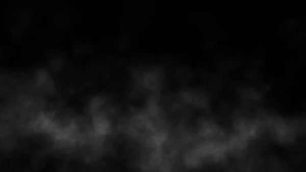 暗い背景に白い煙 動的な抽象化 3Dレンダリング — ストック写真