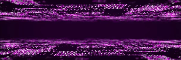Gelecekçi çift devre kartı konsepti. Gelişmiş bilişim teknolojileri. Dijital veri akışı kavramı. Büyük veri görselleştirmesi. 3d oluşturma.