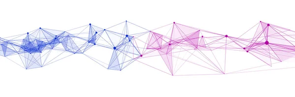 Futuristic Network Connection Structure Concept Tech Future Communication Web Concept — Stock vektor