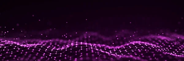 Технологія Шестикутної Динамічної Хвилі Футуристична Концепція Стільникового Язку Веб Потік — стокове фото
