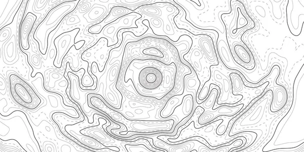 地形図の背景 標高の割り当てを持つ地理的なラインマップ 輪郭の背景の地理的なグリッド ベクターイラスト — ストックベクタ