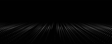 Futuristic perspective grid. Digital technology webflow. Big data visualization. Vector illustration.