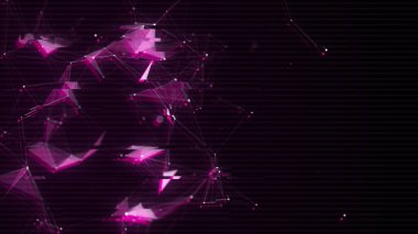 Ağ bağlantısı yapısı. Teknoloji ve gelecek kavramı. İletişim ve web konsepti. Büyük veri görselleştirmesi. Dijital akışın bozulması. Hasarlı sinyal. 3d oluşturma.