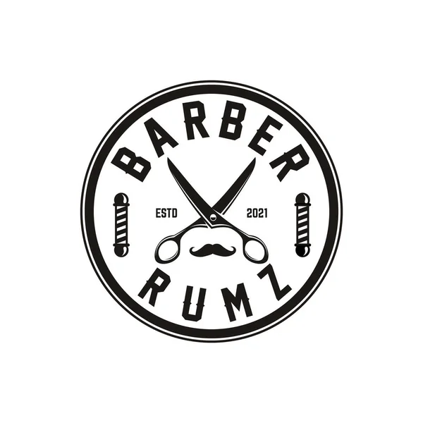 Berber Dükkanında Kullanılan Logo Pound — Stok Vektör