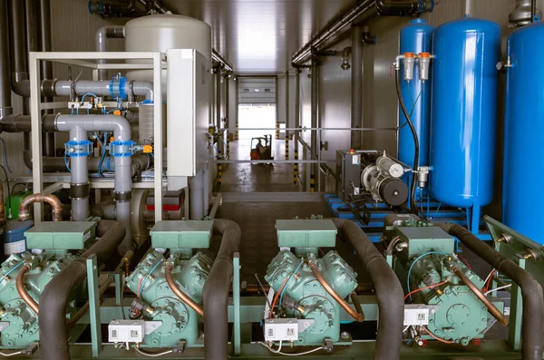 Generador Nitrógeno Adsorción Oscilación Presión Reduzca Nivel Oxígeno Almacén Frío — Foto de Stock